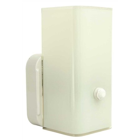 ROYAL COVE Wall Light Fixture White 7-1/2 ni. Uses One 75-Watt Incandescent Medium Base Lamp 671418